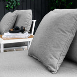 Willow 3 Piece Outdoor Patio Aluminum Set in White Gray
