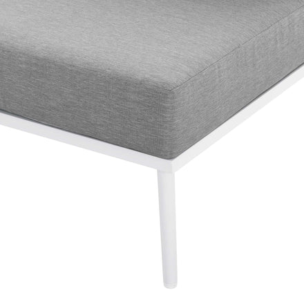 Stance 3 Piece Outdoor Patio Aluminum Set in White Gray