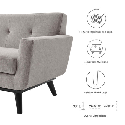 Engage Herringbone Fabric Sofa by Furniture for America