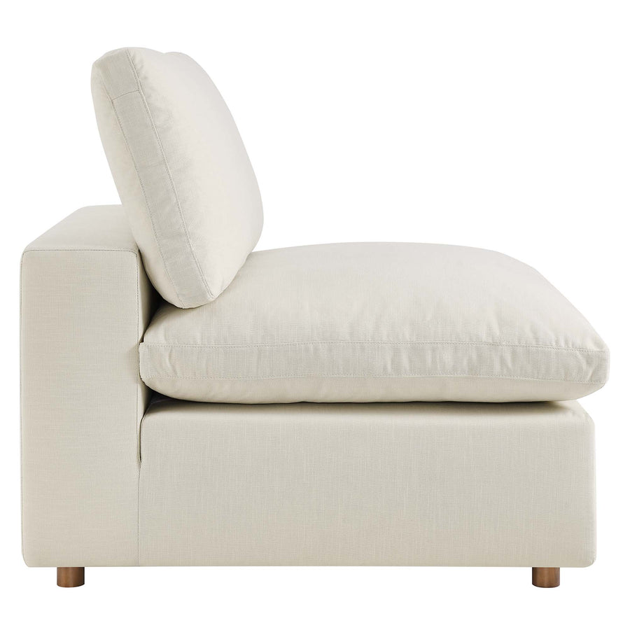Linden 6-Piece Down Filled Overstuffed Sectional Sofa in Light Beige