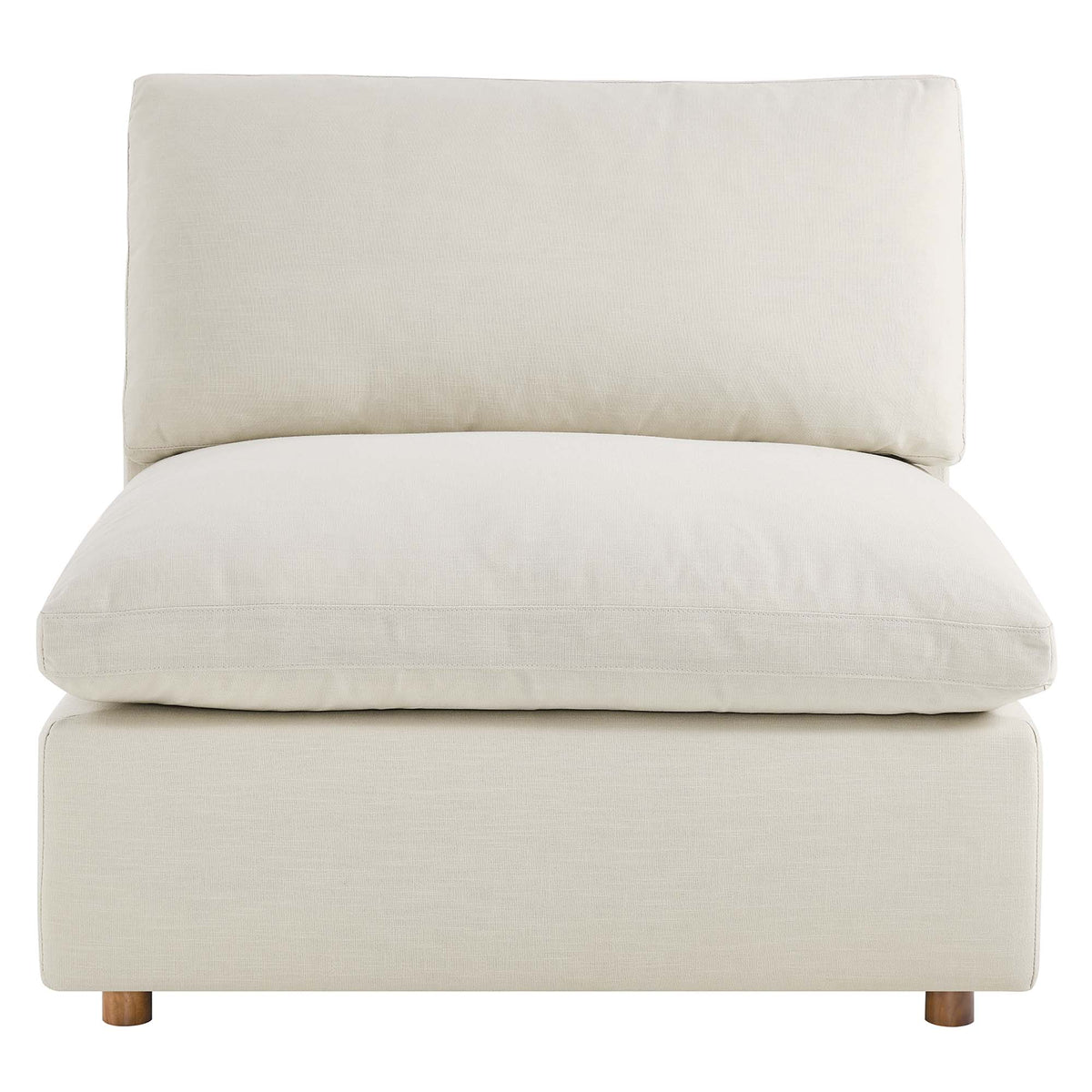 Linden 6-Piece Down Filled Overstuffed Sectional Sofa in Light Beige