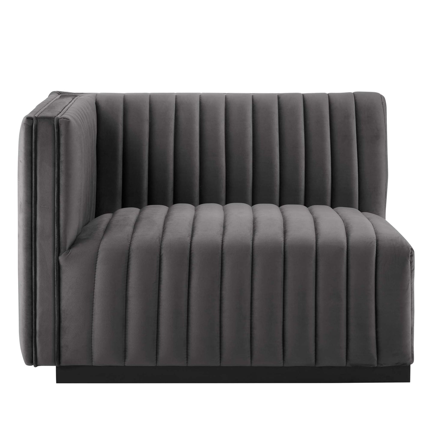 Conjure Channel Tufted Performance Velvet Sofa by Furniture for America