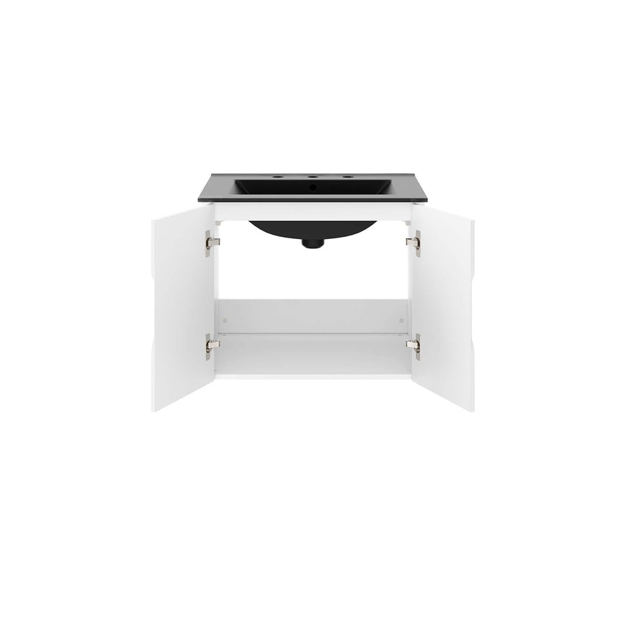 Bellamy 24" Bathroom Vanity in White Black