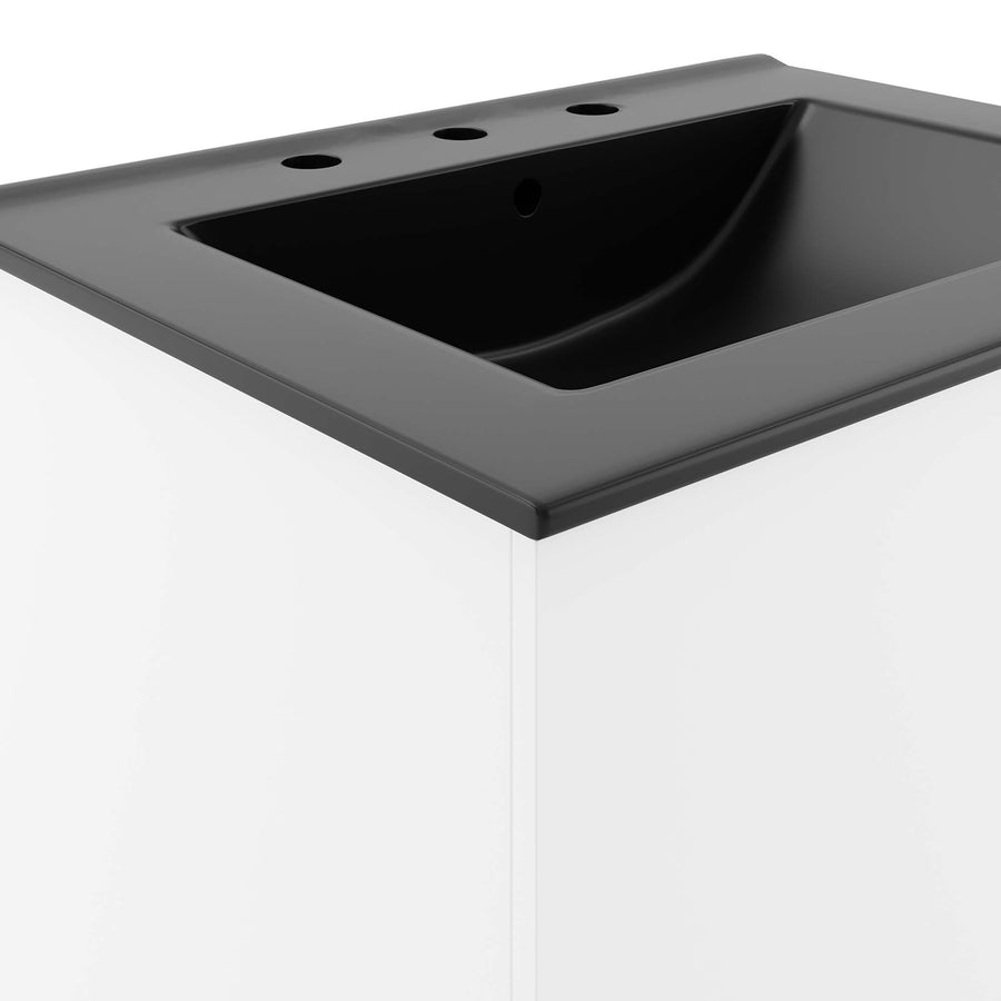 Bellamy 24" Bathroom Vanity in White Black