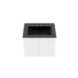Bellamy 24" Bathroom Vanity in White Black