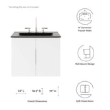 Bellamy 24" Bathroom Vanity in White Black