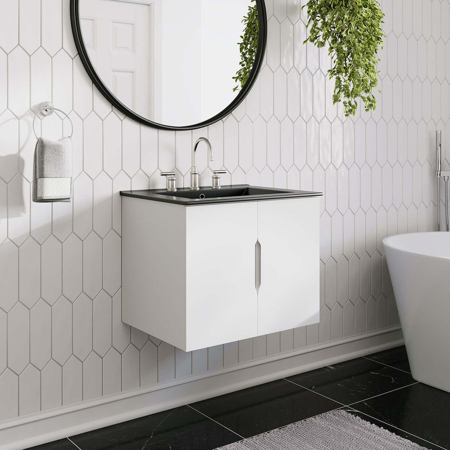 Bellamy 24" Bathroom Vanity in White Black