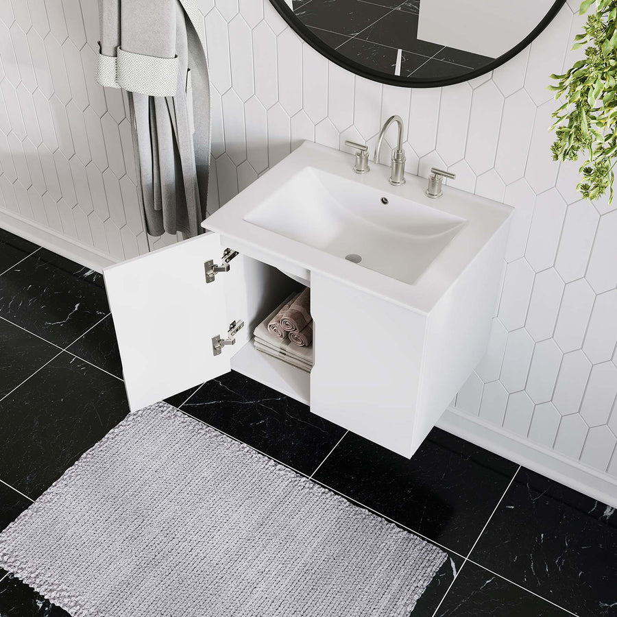 Bellamy 24" Bathroom Vanity in White White