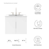Bellamy 24" Bathroom Vanity in White White