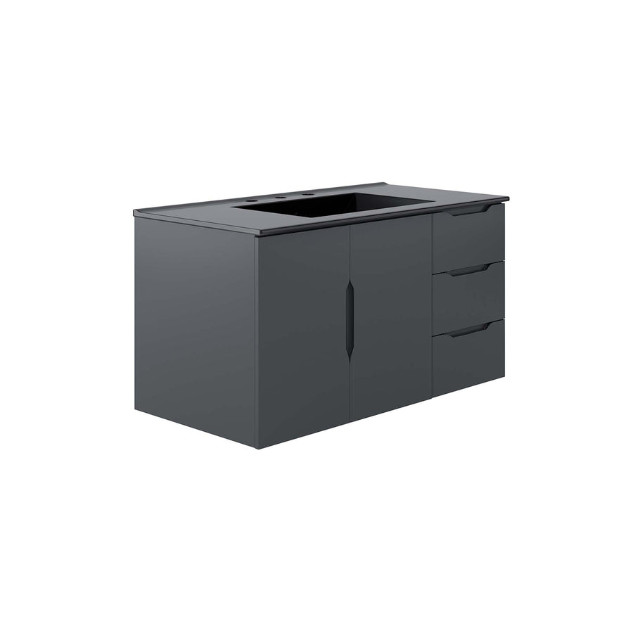 Bellamy 36" Bathroom Vanity in Gray Black