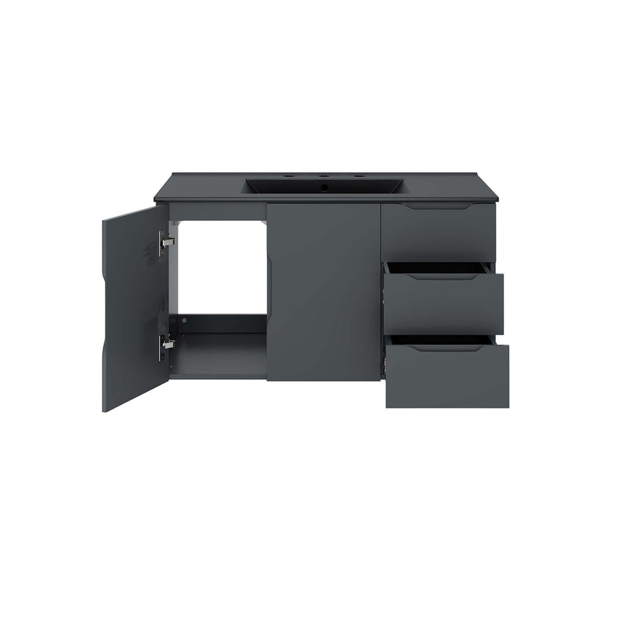 Bellamy 36" Bathroom Vanity in Gray Black