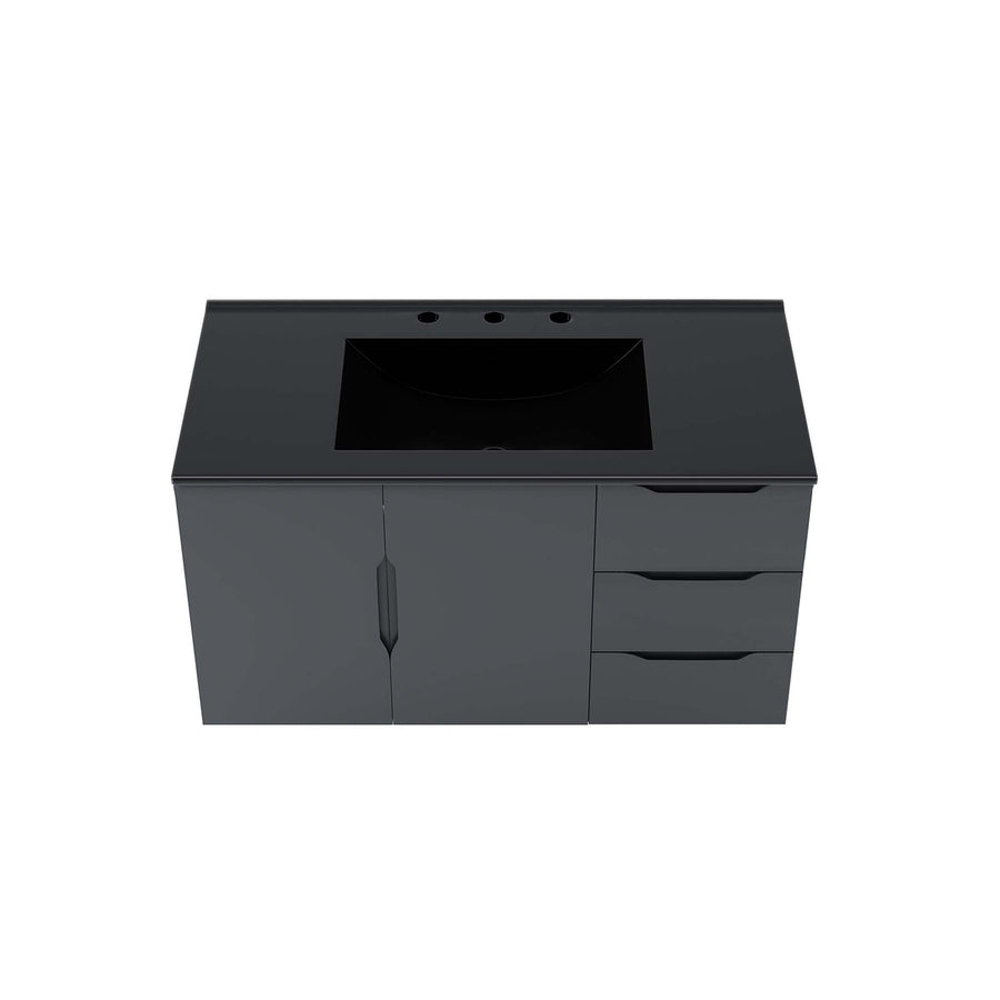 Bellamy 36" Bathroom Vanity in Gray Black
