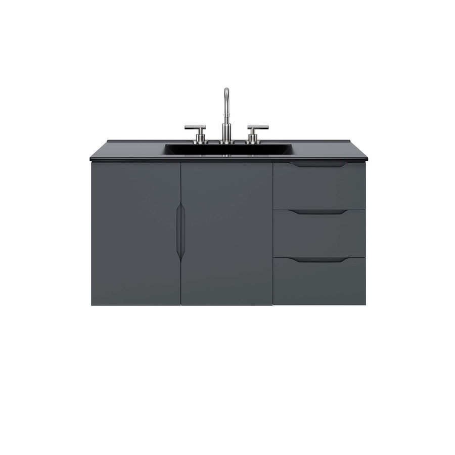 Bellamy 36" Bathroom Vanity in Gray Black