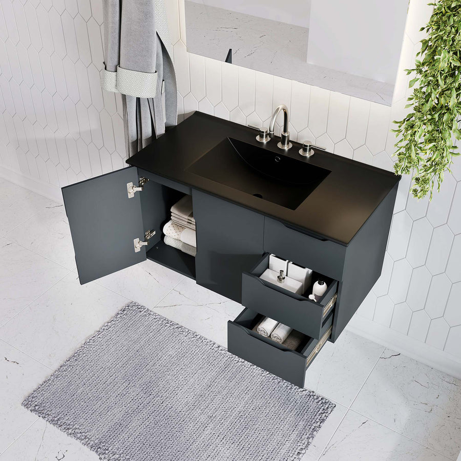Bellamy 36" Bathroom Vanity in Gray Black