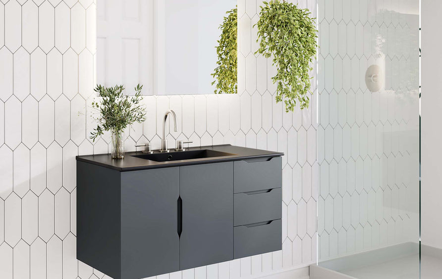 Bellamy 36" Bathroom Vanity in Gray Black