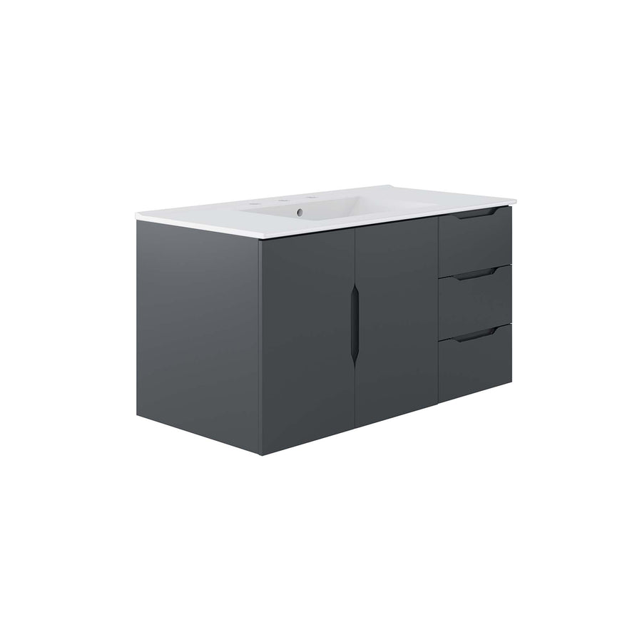 Bellamy 36" Bathroom Vanity in Gray White