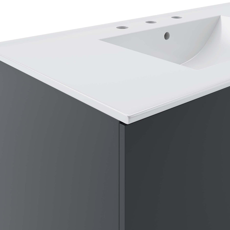 Bellamy 36" Bathroom Vanity in Gray White