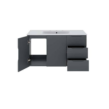 Vitality 36" Bathroom Vanity in Gray White
