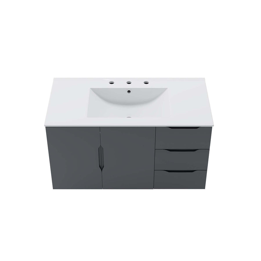 Bellamy 36" Bathroom Vanity in Gray White