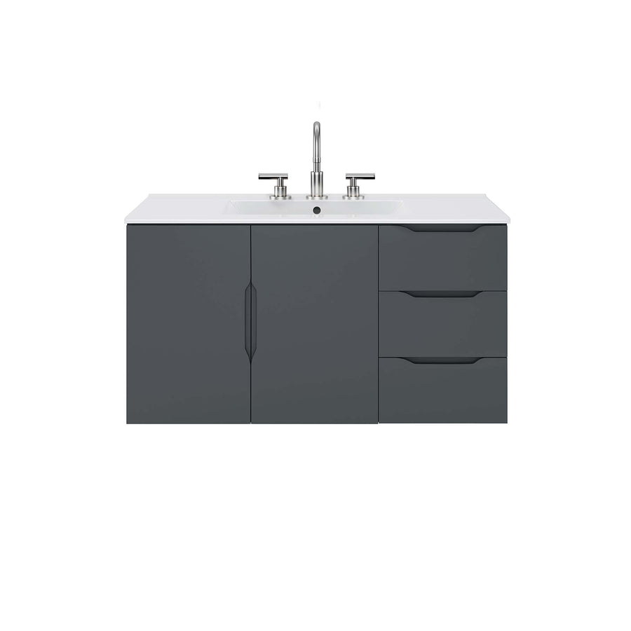 Bellamy 36" Bathroom Vanity in Gray White