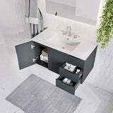 Bellamy 36" Bathroom Vanity in Gray White