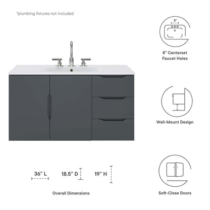 Vitality 36" Bathroom Vanity by Furniture For America