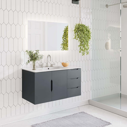 Vitality 36" Bathroom Vanity in Gray White