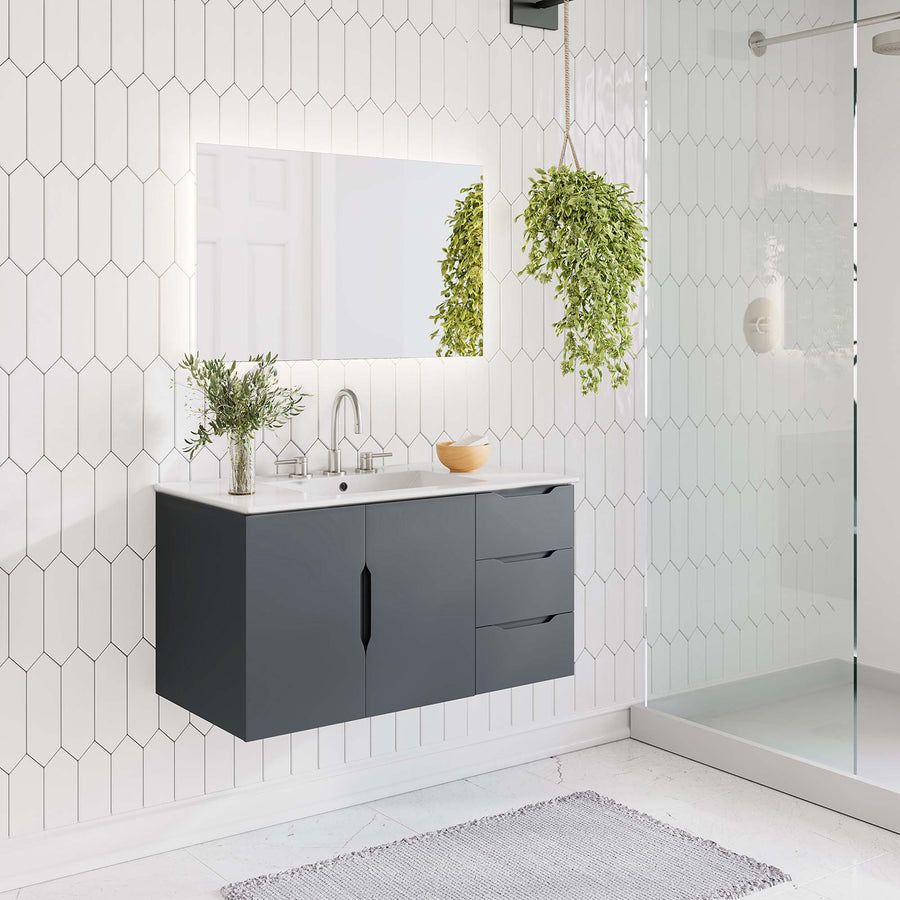 Bellamy 36" Bathroom Vanity in Gray White