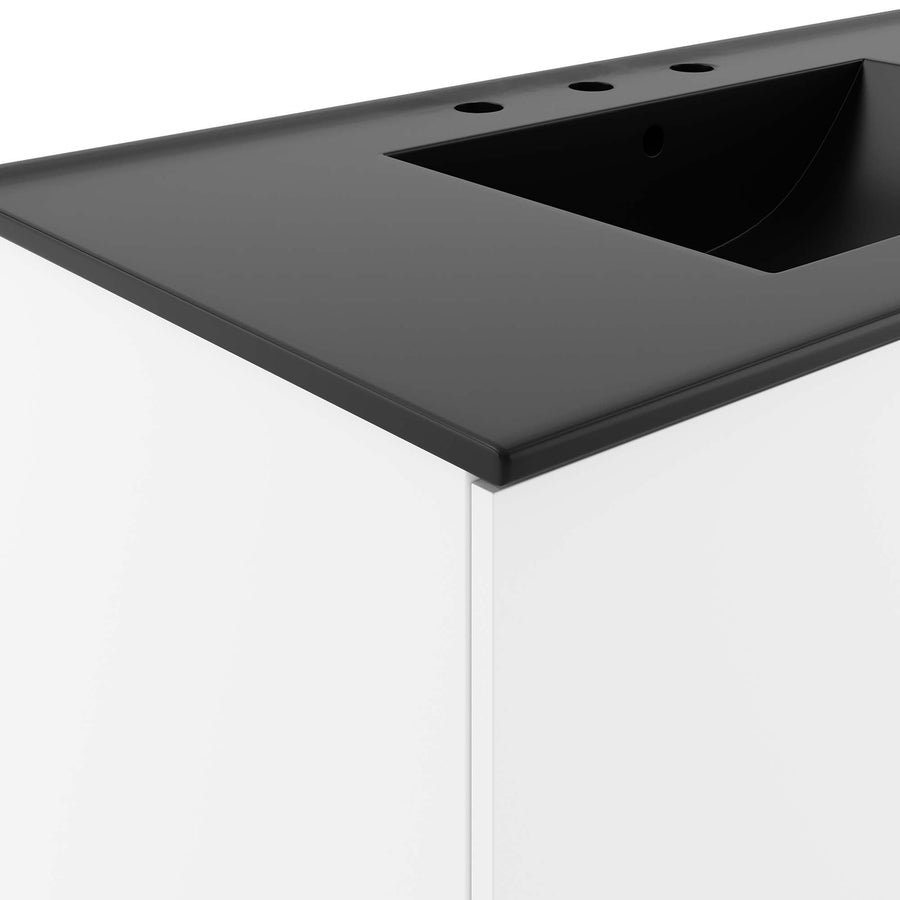 Bellamy 36" Bathroom Vanity in White Black