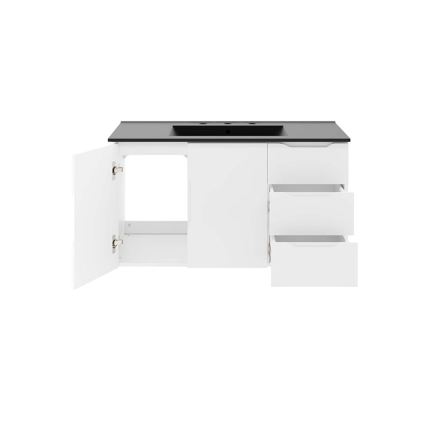 Bellamy 36" Bathroom Vanity in White Black