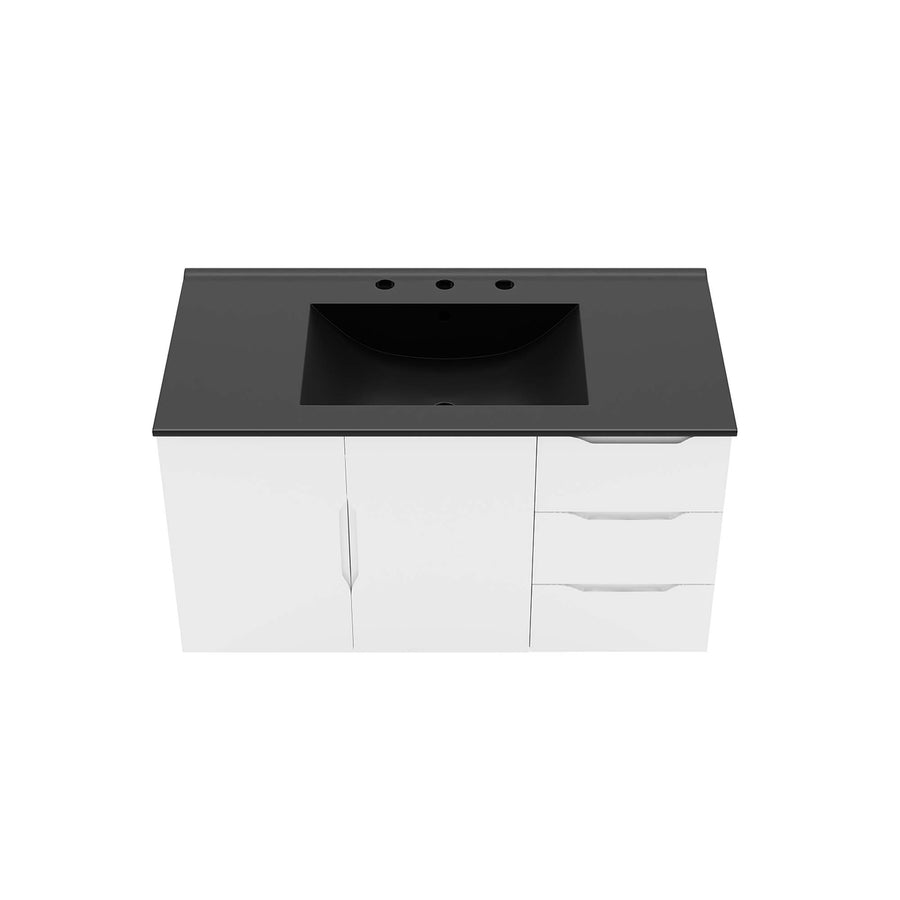 Bellamy 36" Bathroom Vanity in White Black