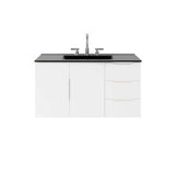 Bellamy 36" Bathroom Vanity in White Black