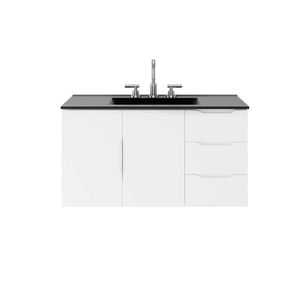 Vitality 36" Bathroom Vanity in White Black