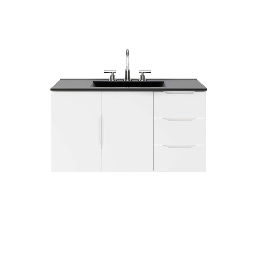 Bellamy 36" Bathroom Vanity in White Black