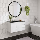Bellamy 36" Bathroom Vanity in White Black