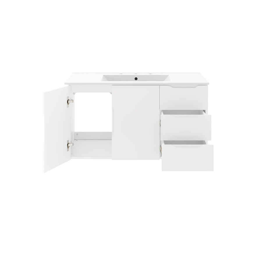 Bellamy 36" Bathroom Vanity in White White