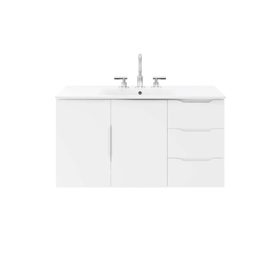 Bellamy 36" Bathroom Vanity in White White