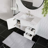 Bellamy 36" Bathroom Vanity in White White
