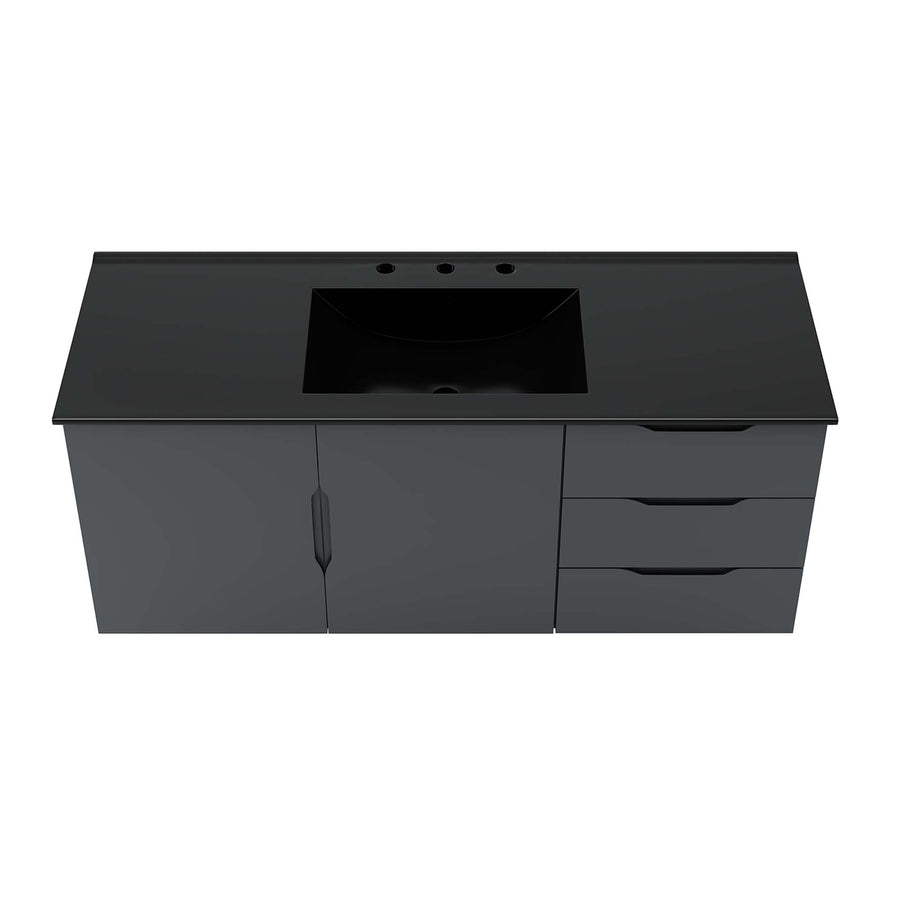 Bellamy 48" Single Sink Bathroom Vanity in Gray Black