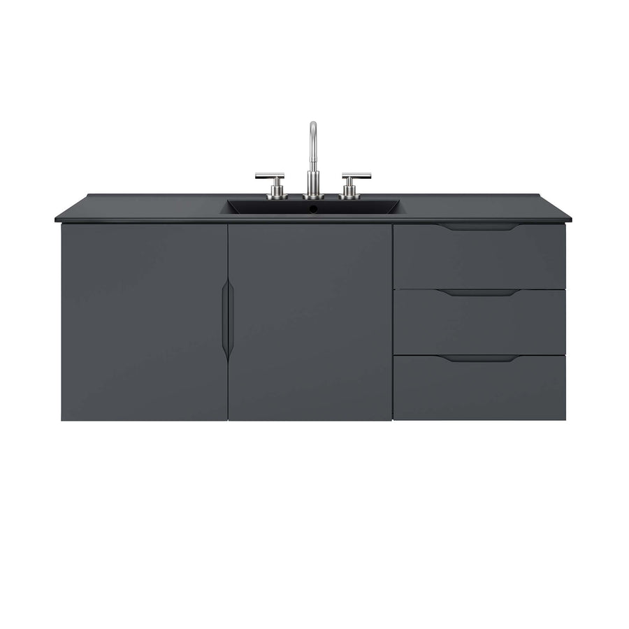 Bellamy 48" Single Sink Bathroom Vanity in Gray Black