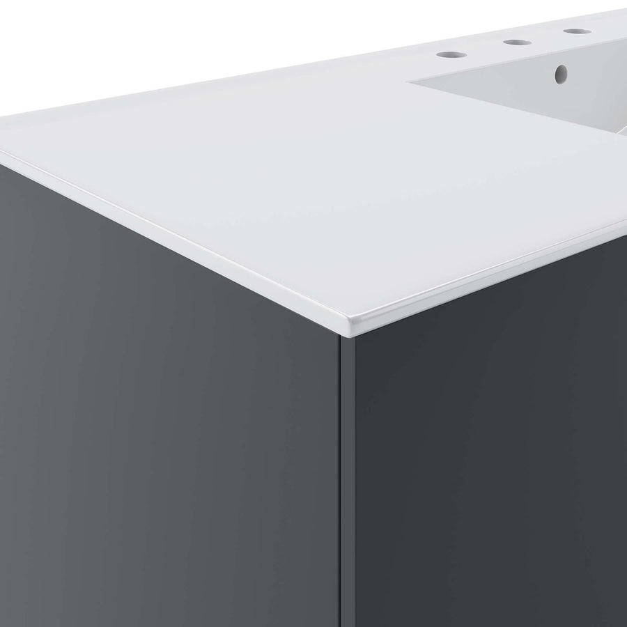 Bellamy 48" Single Sink Bathroom Vanity in Gray White