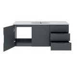 Bellamy 48" Single Sink Bathroom Vanity in Gray White