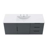 Bellamy 48" Single Sink Bathroom Vanity in Gray White