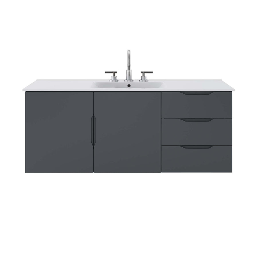 Bellamy 48" Single Sink Bathroom Vanity in Gray White