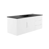 Bellamy 48" Single Sink Bathroom Vanity in White Black