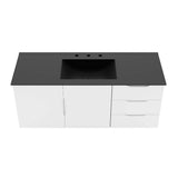 Bellamy 48" Single Sink Bathroom Vanity in White Black