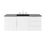 Bellamy 48" Single Sink Bathroom Vanity in White Black