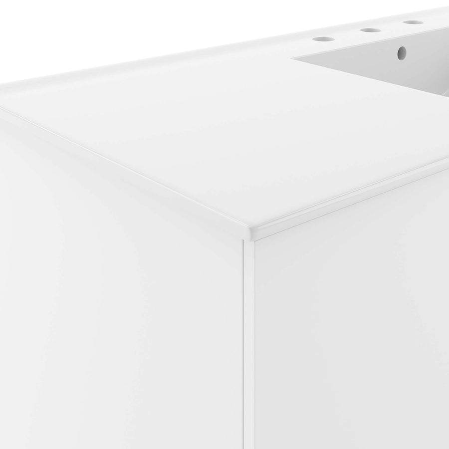 Bellamy 48" Single Sink Bathroom Vanity in White White