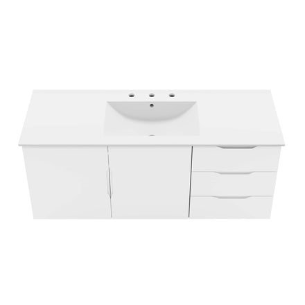 Vitality 48" Single Sink Bathroom Vanity in White White
