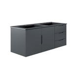 Bellamy 48" Double Sink Bathroom Vanity in Gray Black